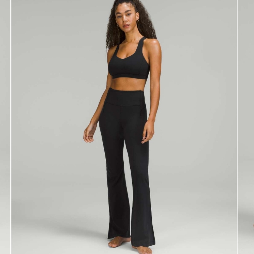 Lululemon Groove Super-High-Rise Split-Hem Flare Pant *Nulu Black Size 0
